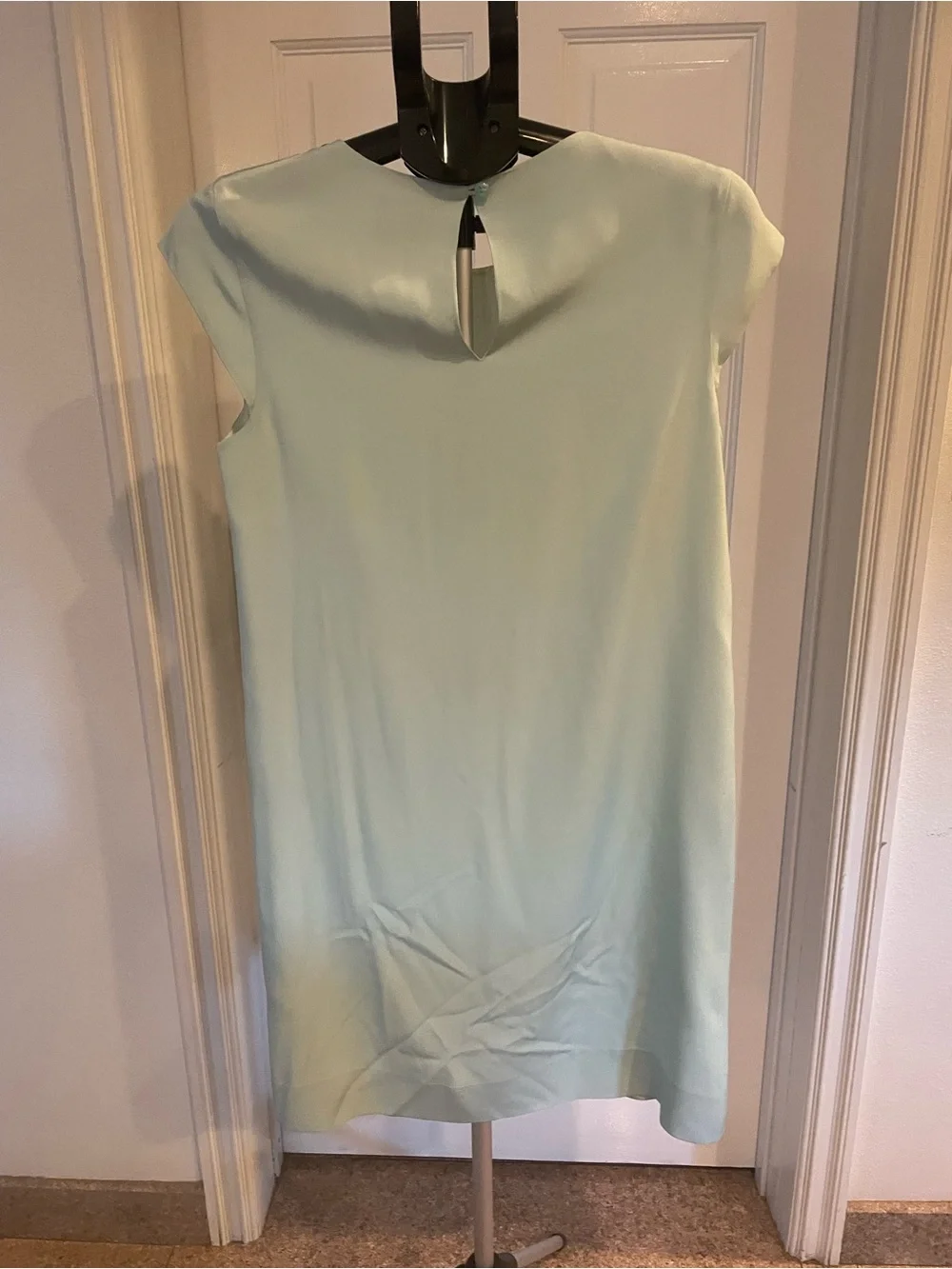 kate spade Mint Green Shift Dress with Black Necklace Print